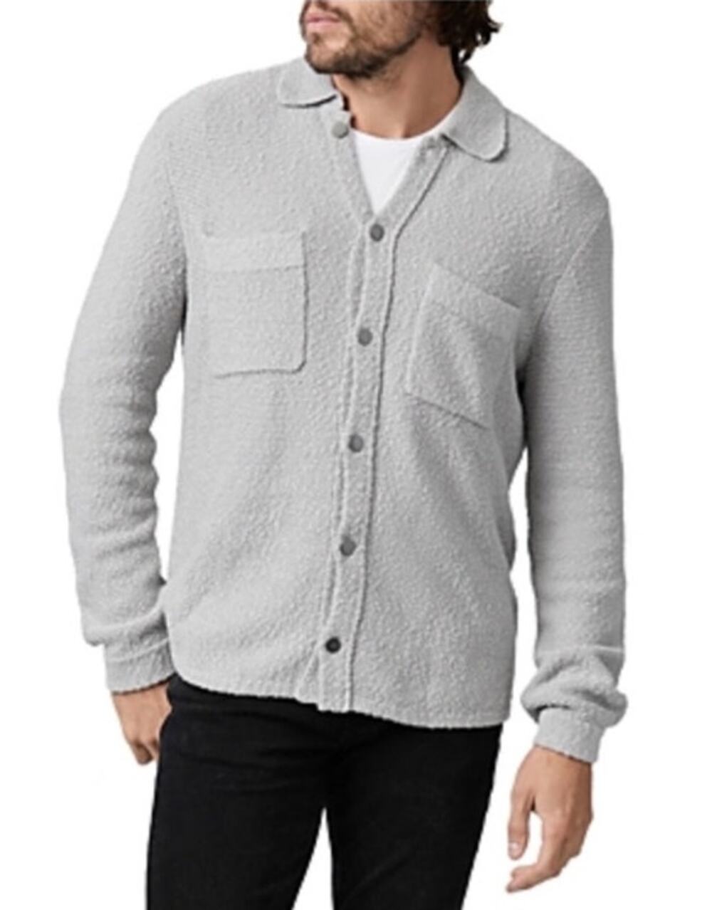Paige Larson Cotton Split Neck Button Cardigan Mens Size XL